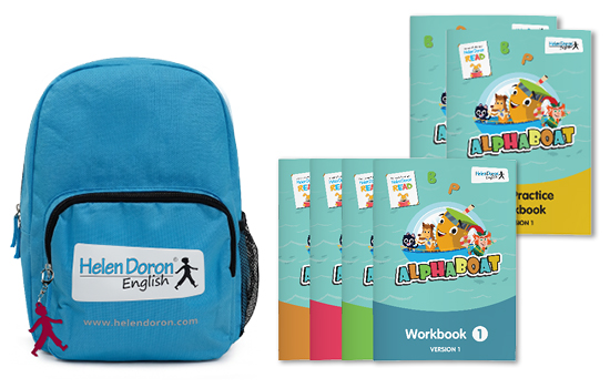 Alphaboat activitt book and helen's doron backpack