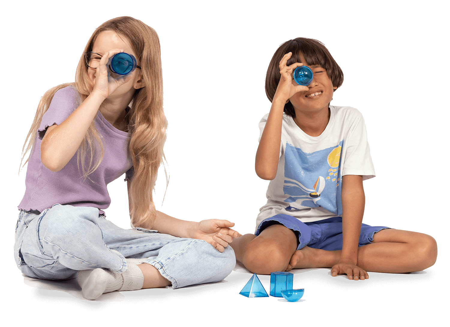 Children explore mathematical concepts through games, and hands-on problem-solving